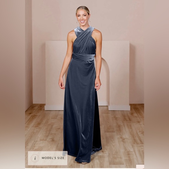 REVELRY Micah convertible velvet dress - Picture 5 of 6